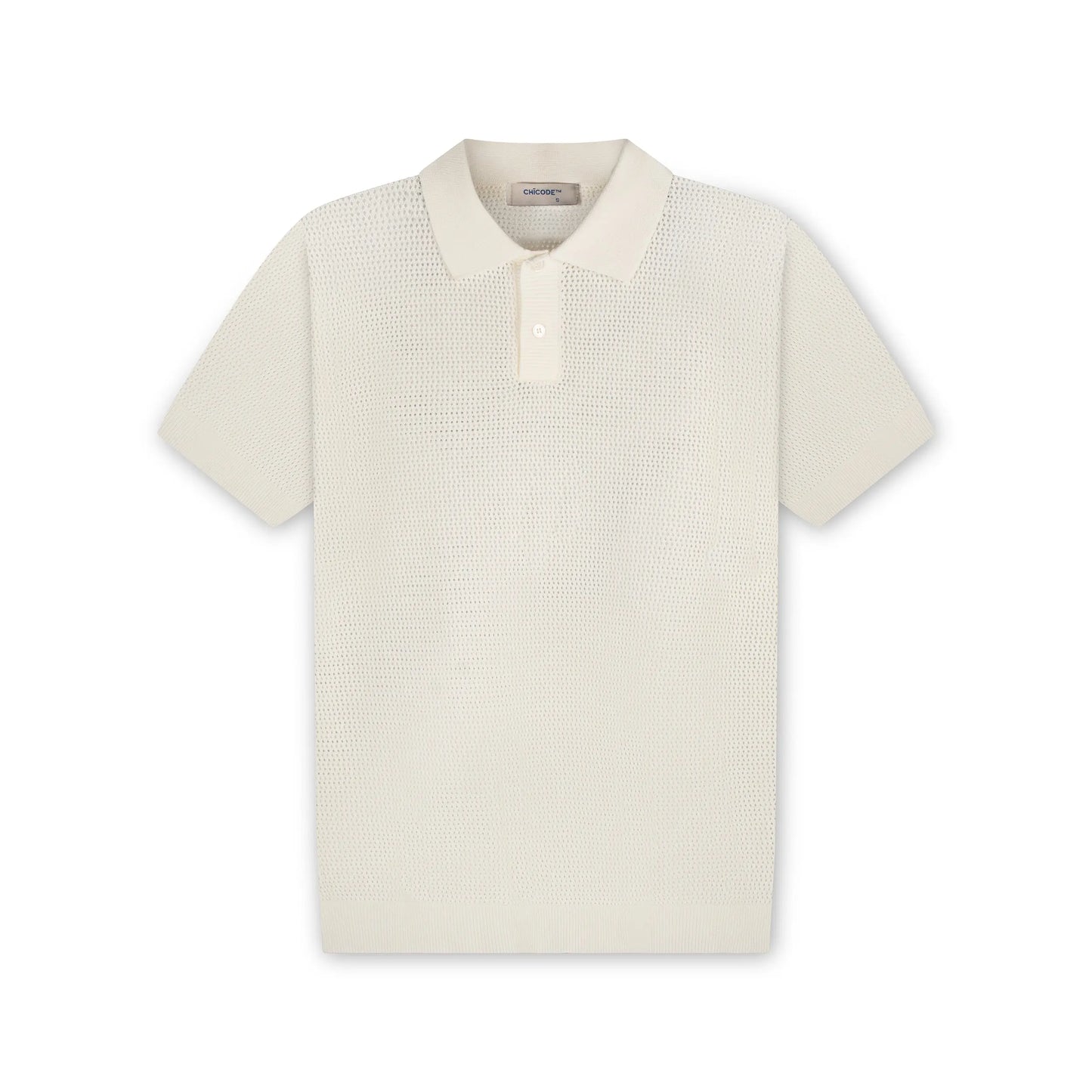 Textured Knit Polo Shirt CHICODE