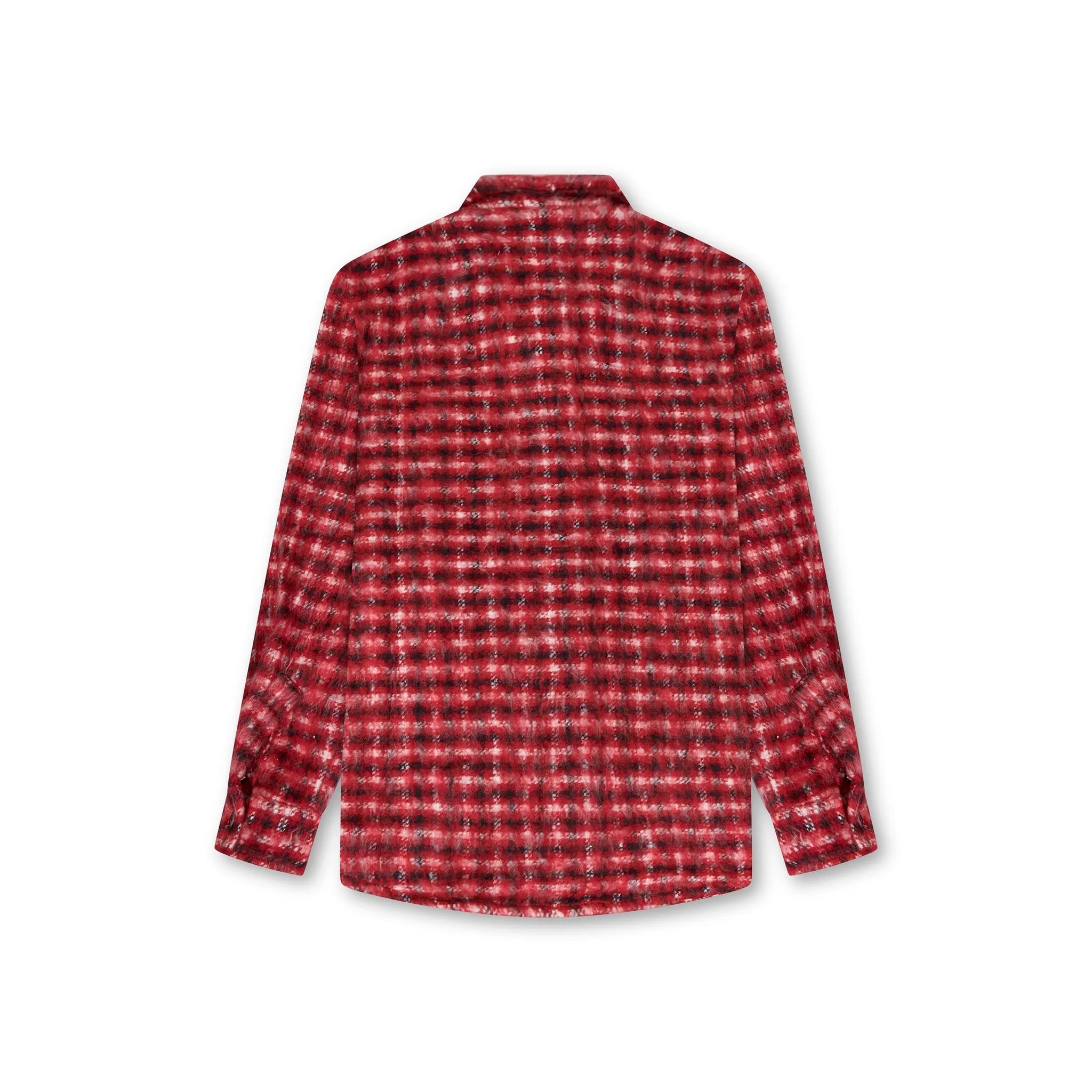 Burgundy Plaid Knit Jacket CHICODE
