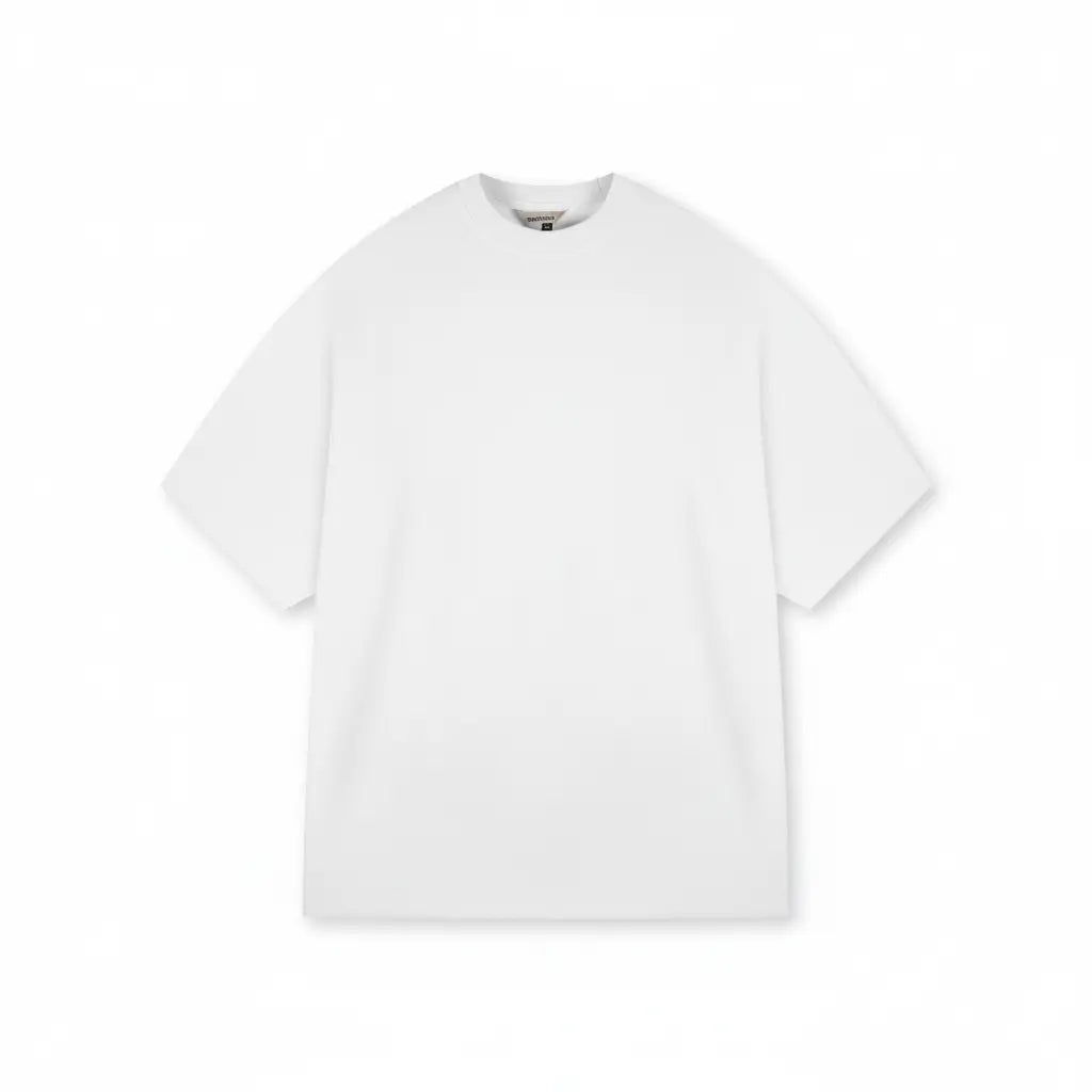 Back Logo Oversized Tee White Front